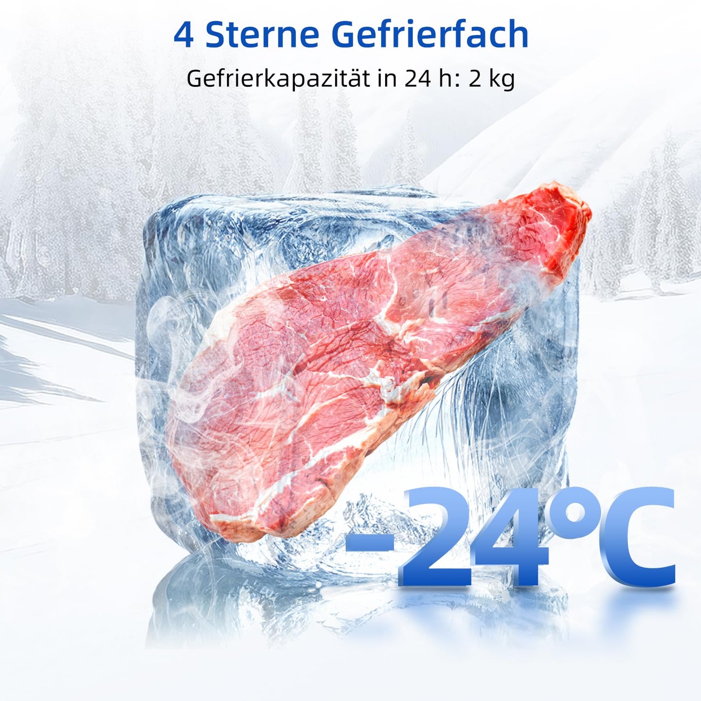 CHIQ Kühlschrank mit Gefrierfach 86 Liter