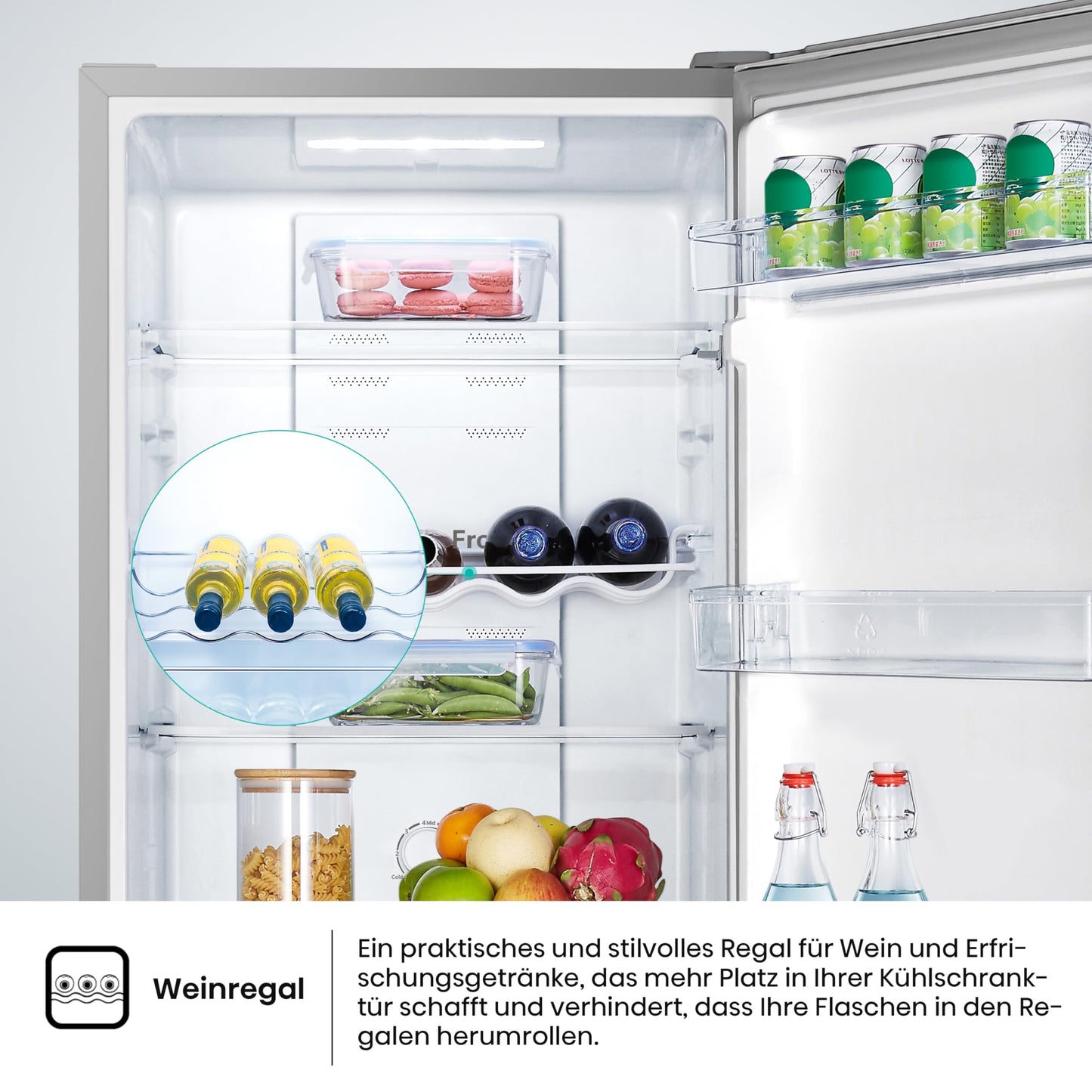 Hisense Kühl Gefrierkombination 256L Edelstahl Look