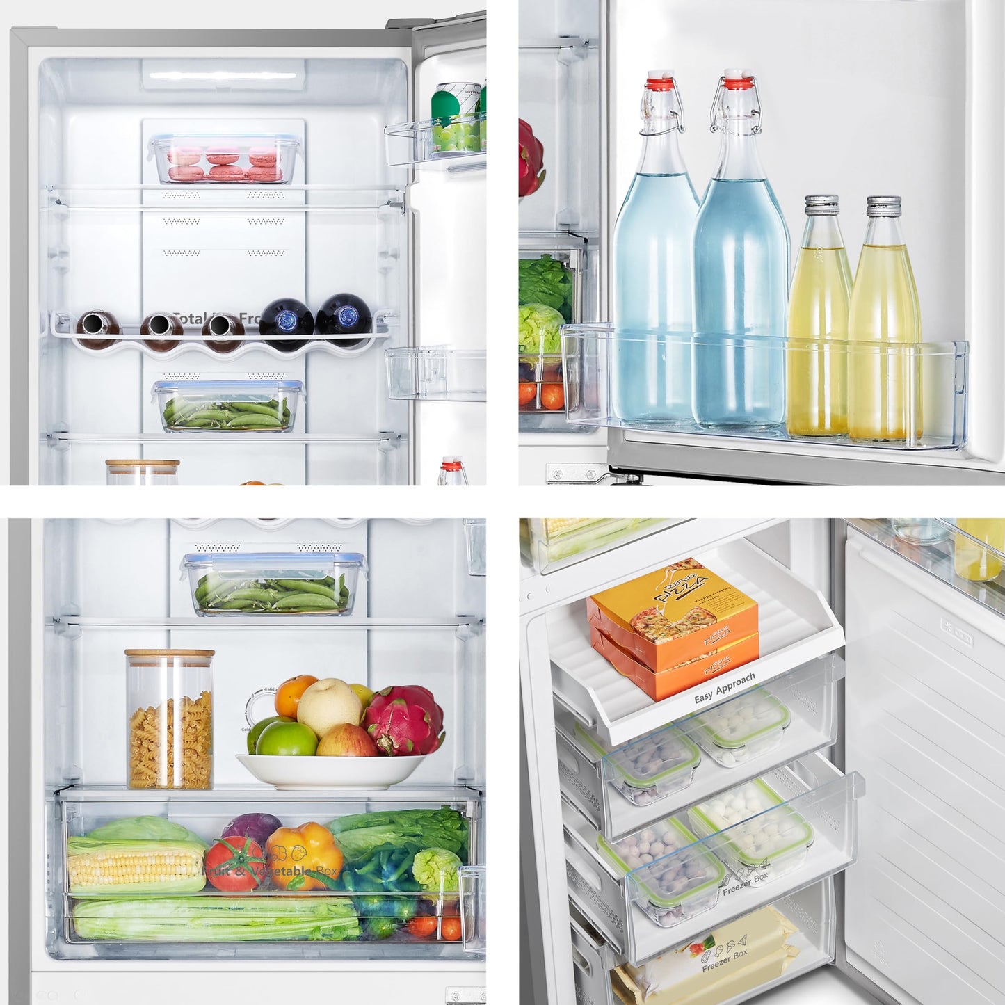 Hisense Kühl Gefrierkombination 256L Edelstahl Look